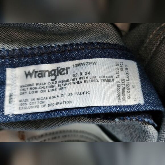 Wrangler 13MWZ ProRodeo Cowboy Cut Jeans Men’s 32x34 Original Fit Indigo NWT - Picture 6 of 7